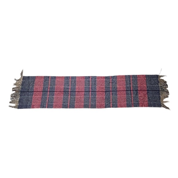 Christian Dior cashmere plaid fringe. Scarf unisex - Picture 3 of 8